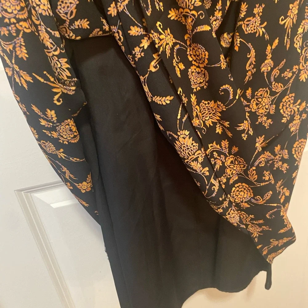 Nanette Lepore Black and Brown Floral Dress